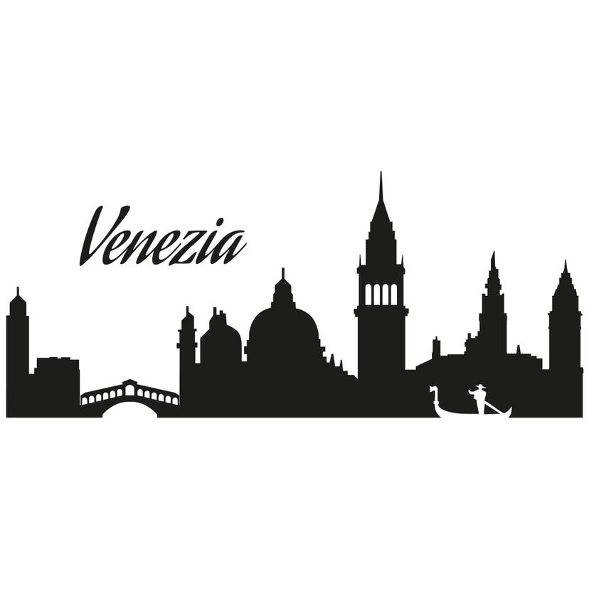 Muursticker Skyline Venetië