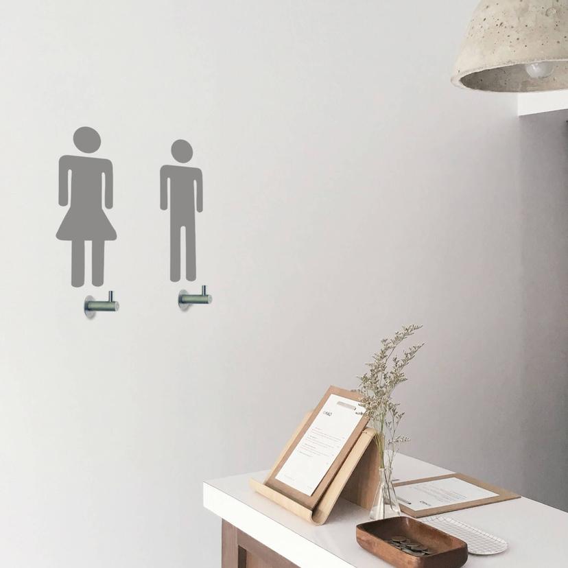 Sticker mural - Her His + 3 crochets
