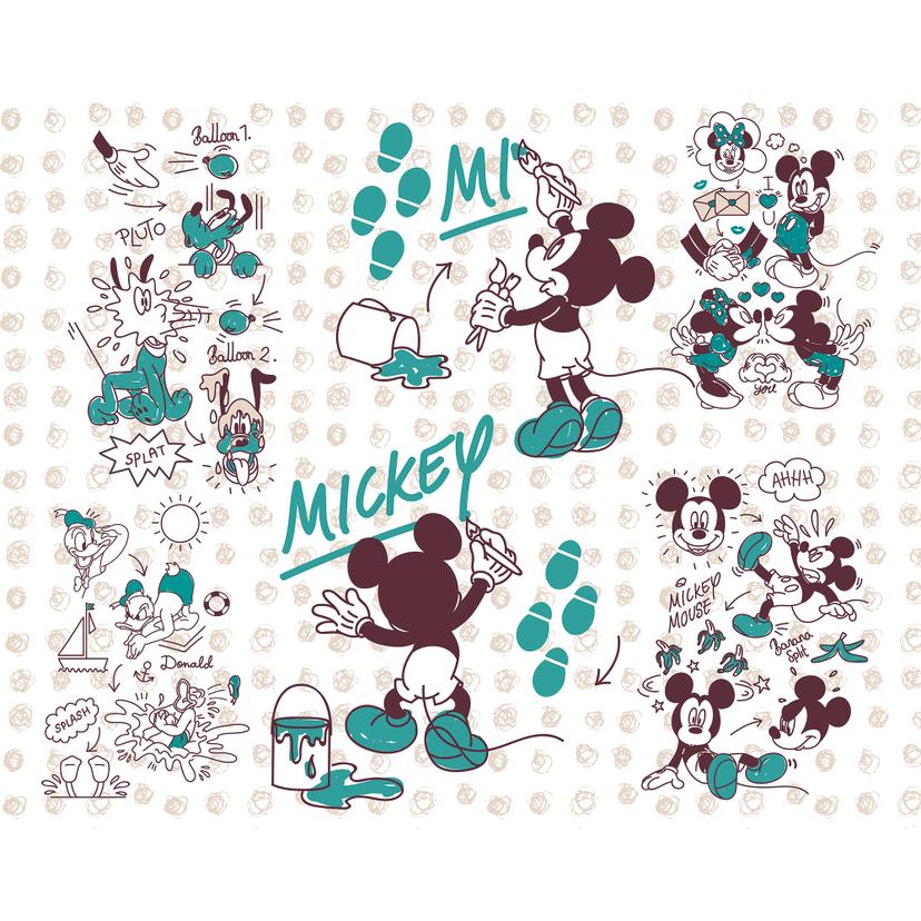 Papier peint intissé - Mickey et ses amis - 350 x 280 cm