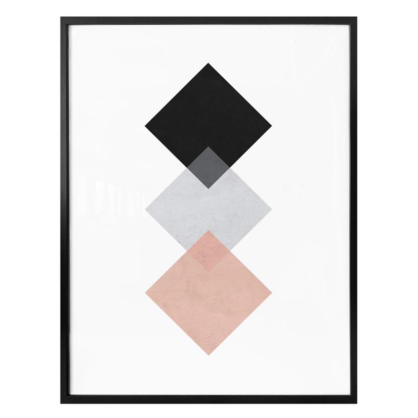 Plakat - Nouveauprints - Squares Pink
