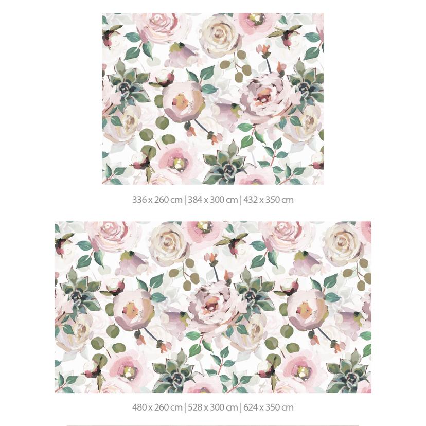 Fototapet UN Designs - Blommor i målningsstil