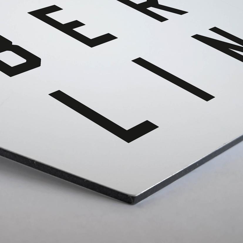 Hexagon alu-dibond - Typografie Berlijn