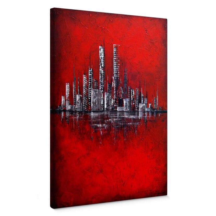 Tableau sur toile - Fedrau - rouge