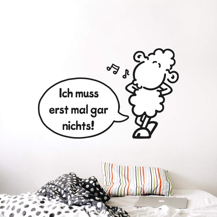Wandtattoo sheepworld Worthelden Erst mal gar nichts