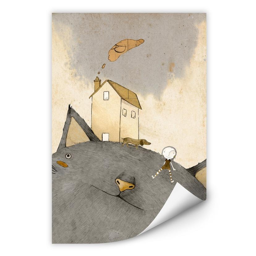 Muurprints Loske - Kattenhuis