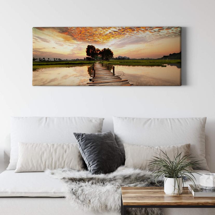 Canvas Naar de Overkant Panorama