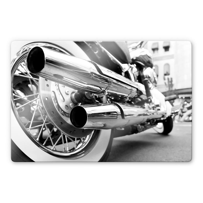 Glasbillede - Motorcykel Power