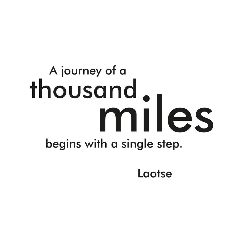 Adesivo murale - A journey of a thousand miles...