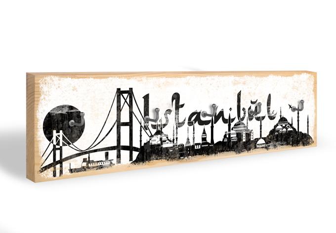 Sleutelbord Istanbul Skyline + 5 Haken