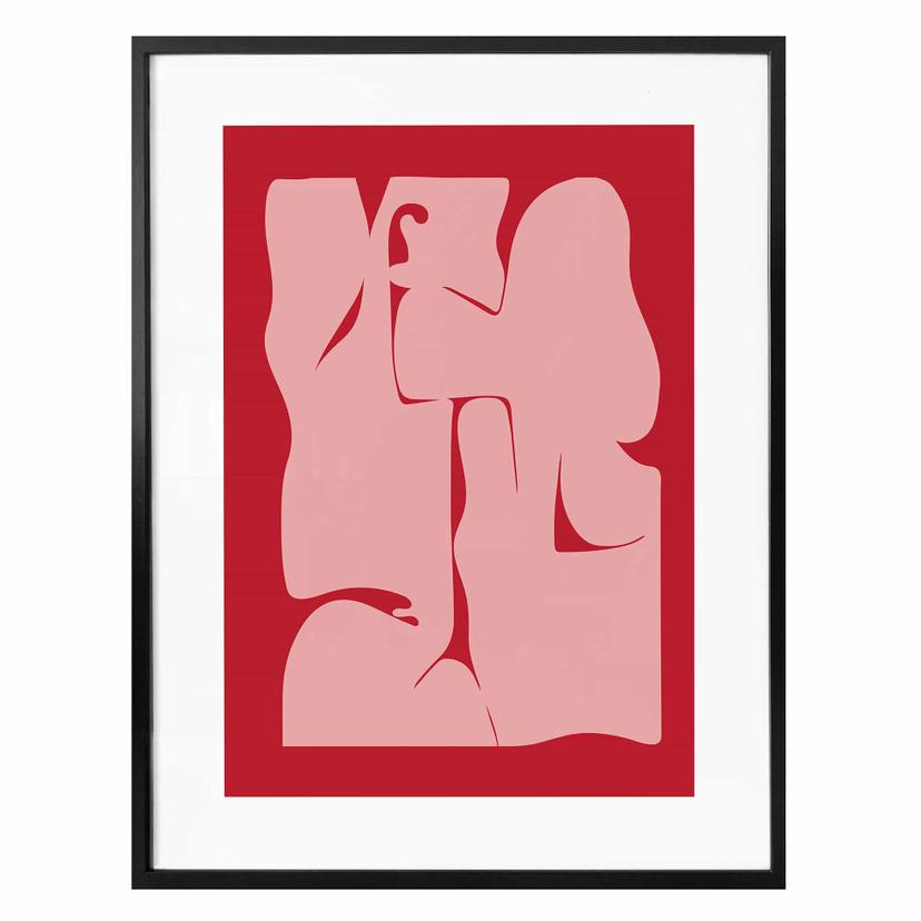 Póster Creadores Nórdicos - Abstracto Rojo