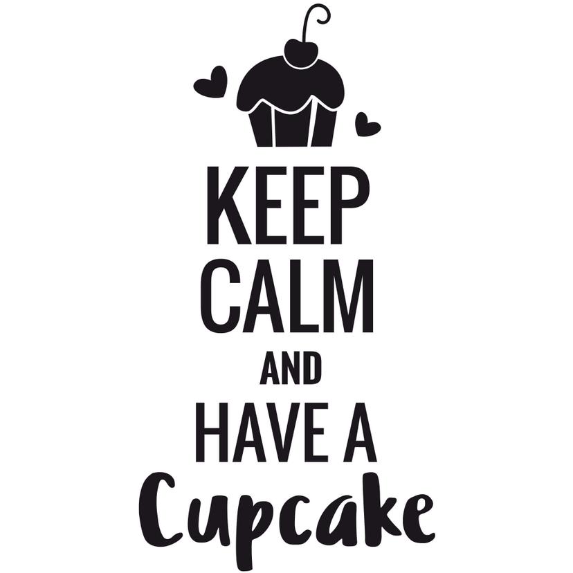 Adesivo  - Keep calm and have a cupcake