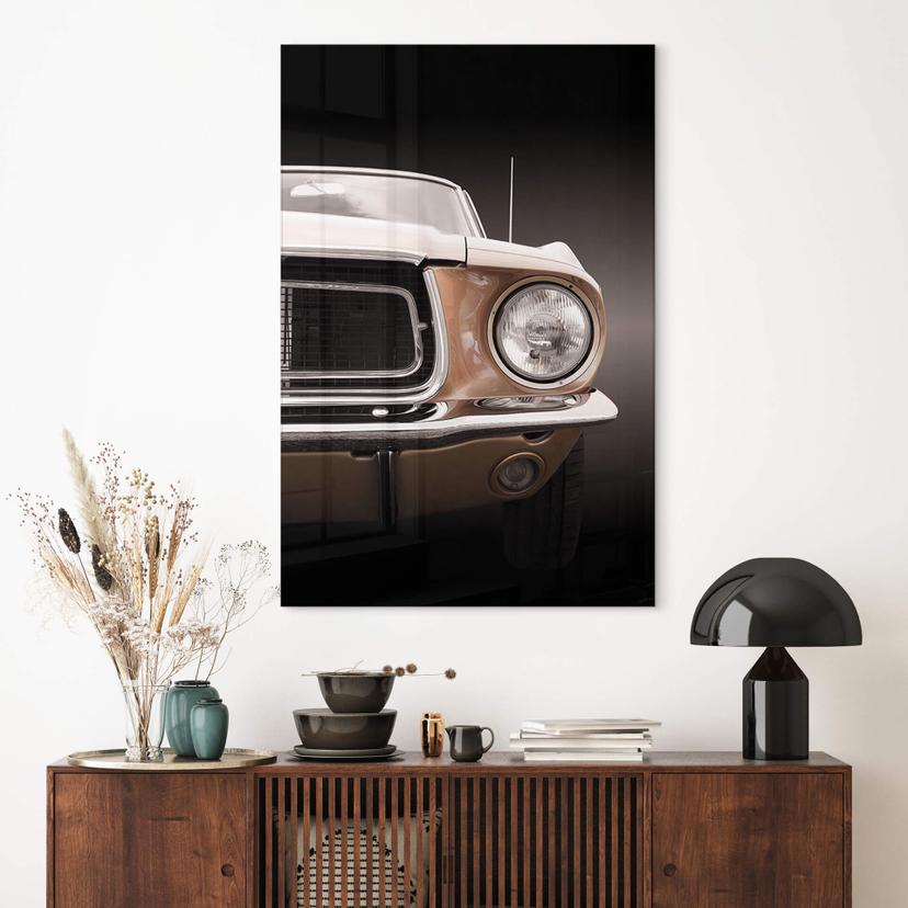 Tableau sur verre acrylique voiture classique américaine