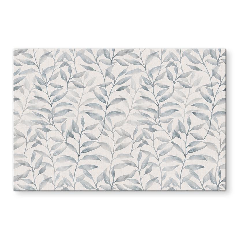 Pannello paraschizzi Foglie delicate ad acquerello - Grigio tenue - Bloomery Decor