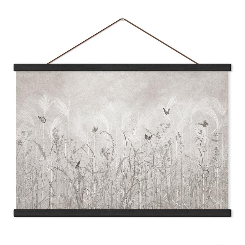 Textielposter Wildbloemenweide met vlinders - Ms Tiff