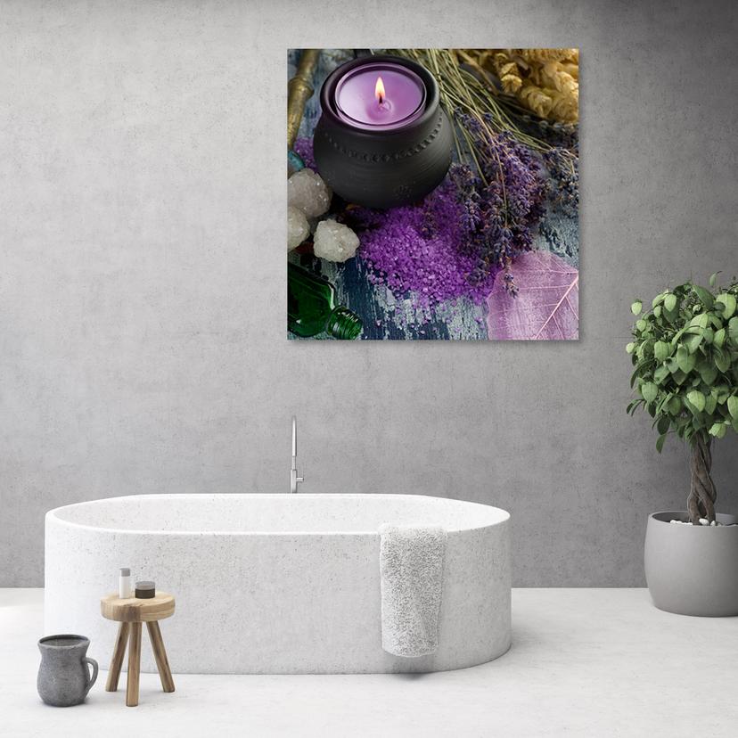 Stampe su tela, Candela Zen Spa viola