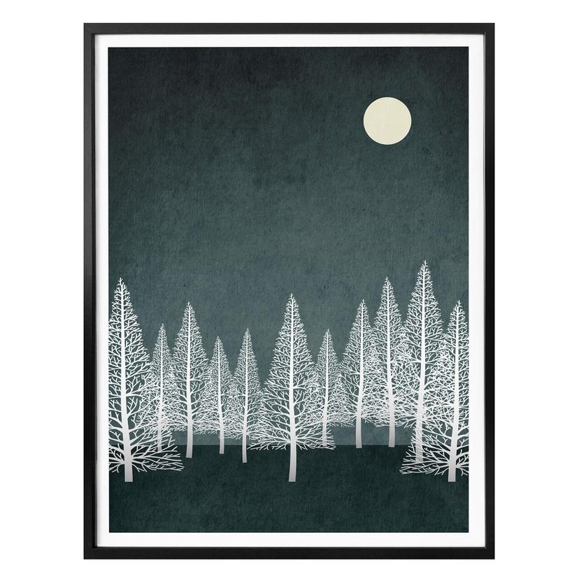 Póster Kubistika - Pequeña luna de invierno