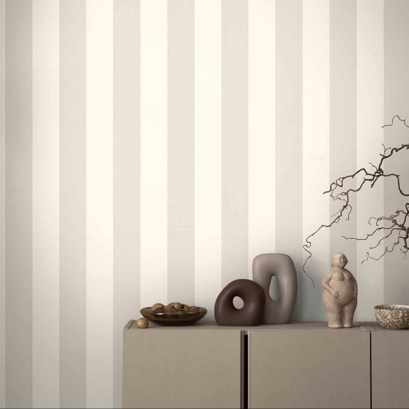 A.S. Création Trendwall 2 - Papier peint intissé à rayures, gris