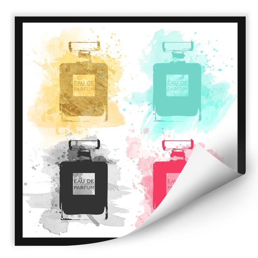 Zelfklevende Poster Eau de Parfum - bont