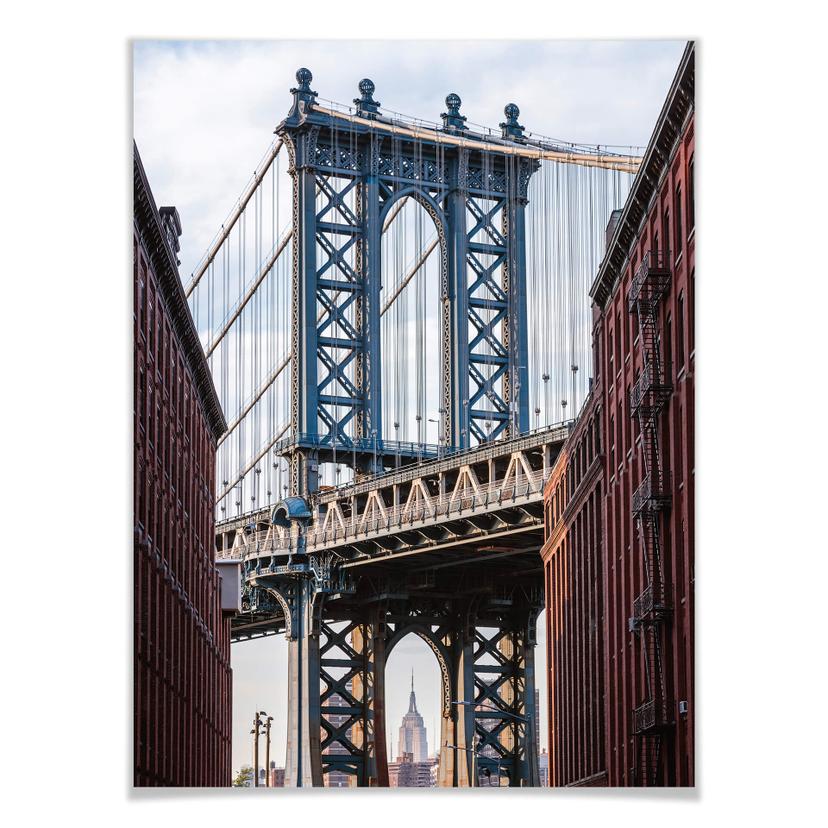 Poster Colombo - Ponte di Brooklyn