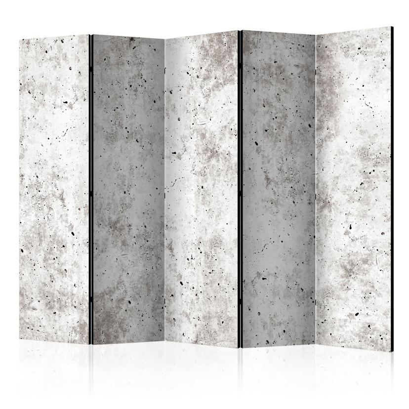 Paravent Séparation de pièce - Style urbain : béton , 5 pièces - 225x172 cm