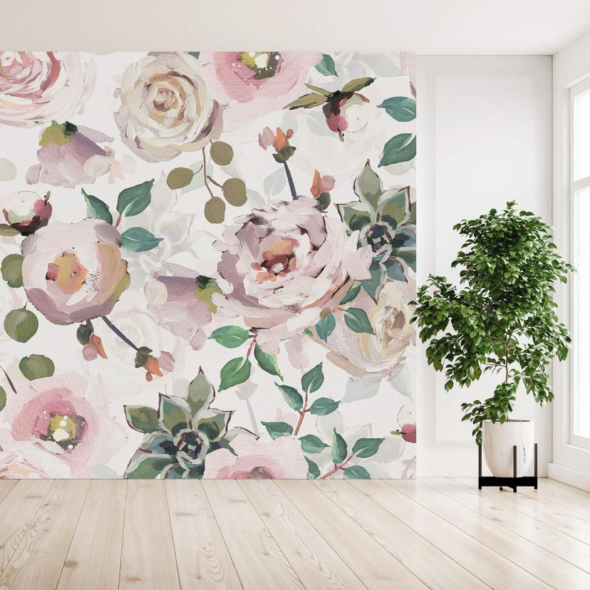 Fototapet - UN Designs - Blomster i kunstnerisk stil