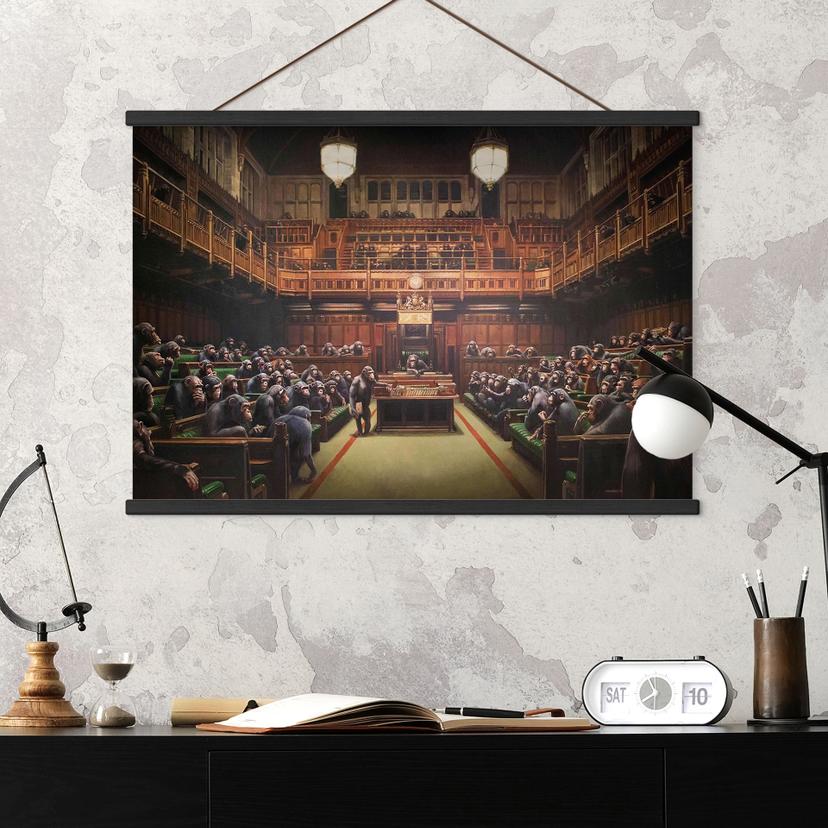 Stampa su tessuto - Parlamento - Banksy