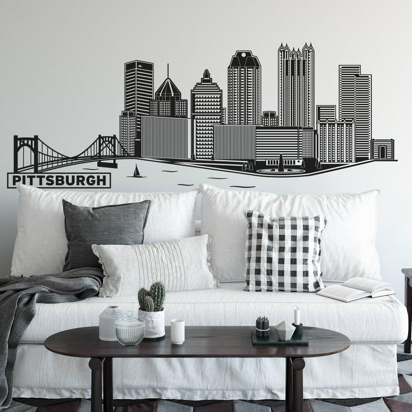 Sticker mural - Pittsburgh Skyline