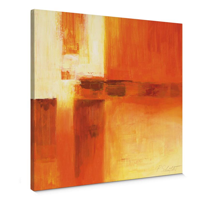 Lienzo Schüßler - Composición en naranja y marrón