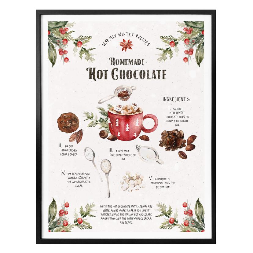 Poster Homemade Hot Chocolate Rectte
