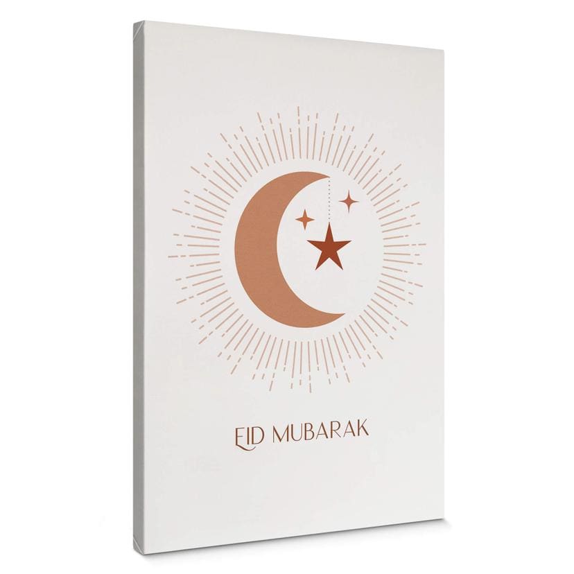 Tableau sur toile Eid Mubarak croissant de lune