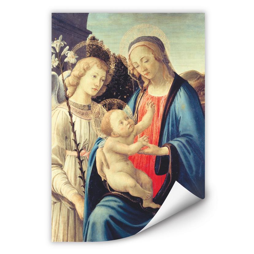 Zelfklevende Poster - Botticelli - Madonna met Kind