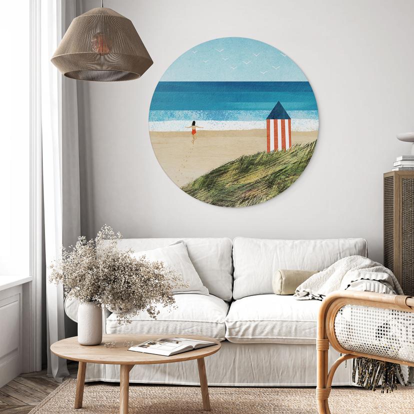 Stampe per pareti con vista sulle dune - Rivers - Alu-Dibond Round
