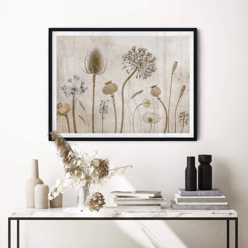 Poster Disher - Torkade blommor