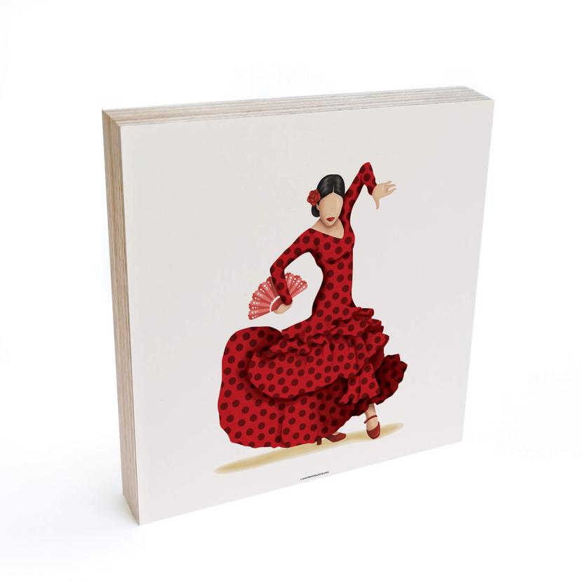 Billede af træ til at sætte op - Tohmé - Flamenco - 15x15 cm