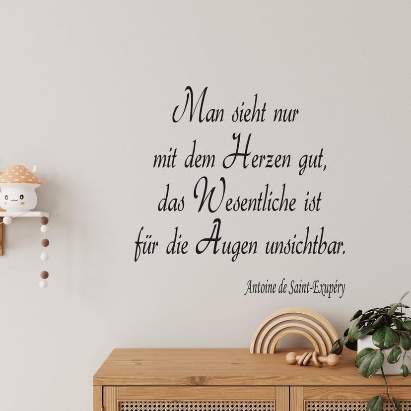 Wandtattoo Man sieht nur mit dem Herzen gut