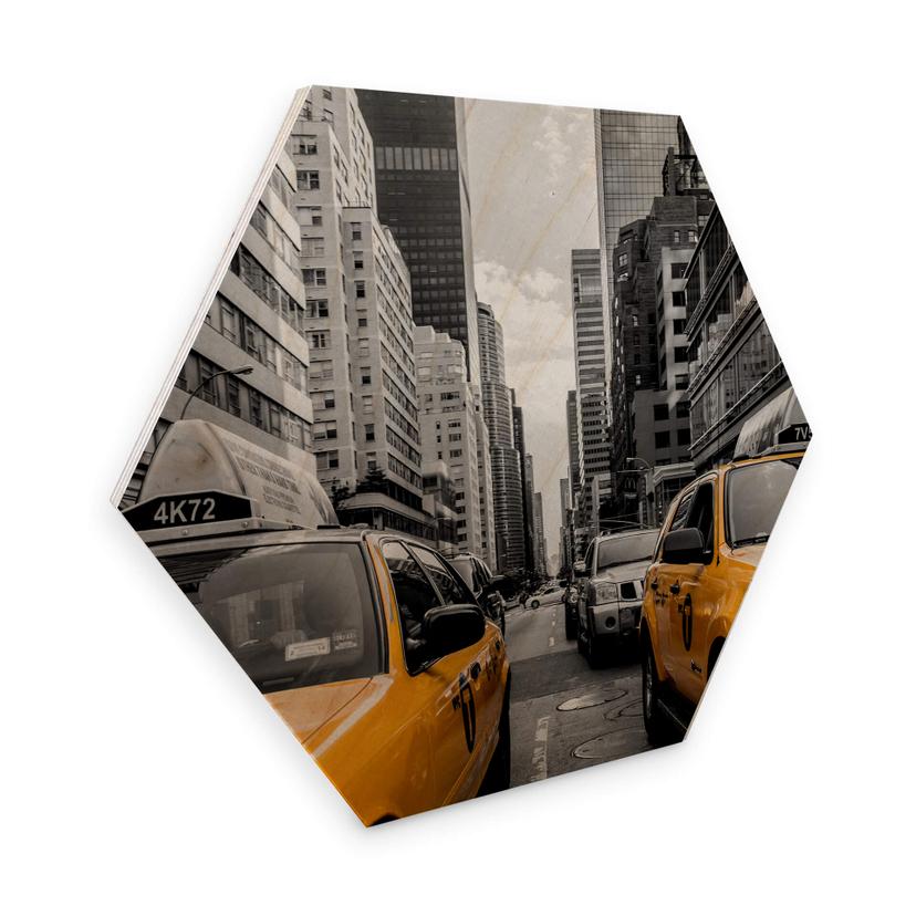 Hexagon Hout berkenfineer - Streets in New York