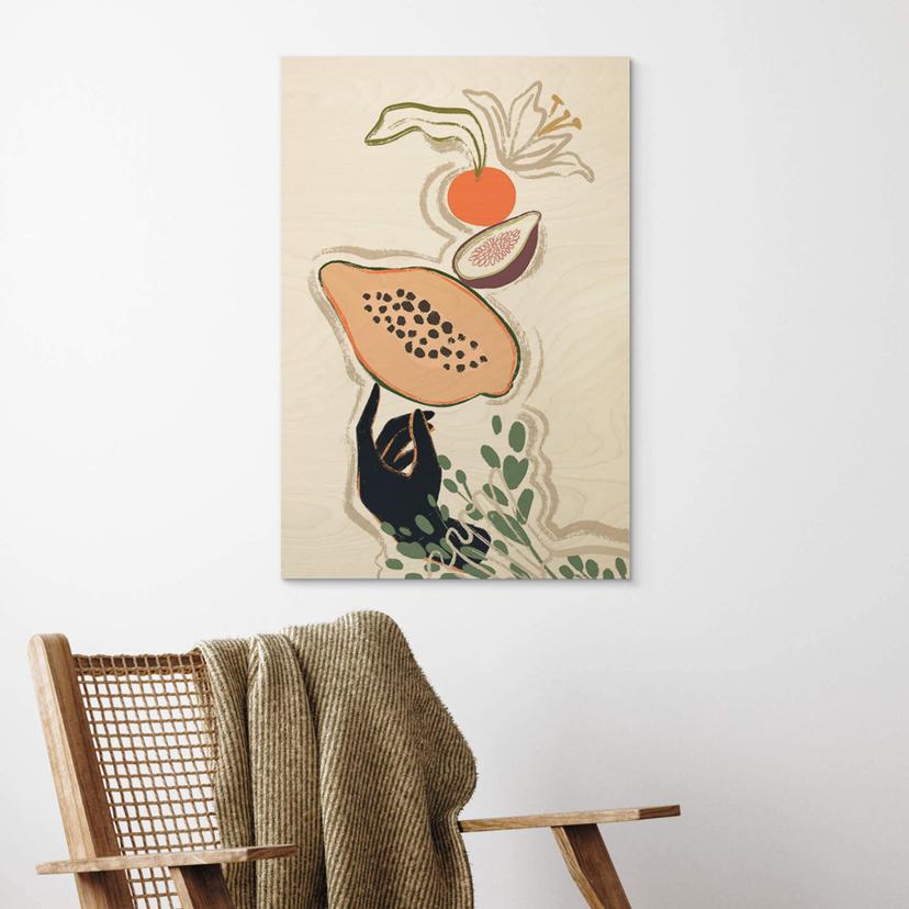 Stampa su legno Arty Guava - Papaya Balance