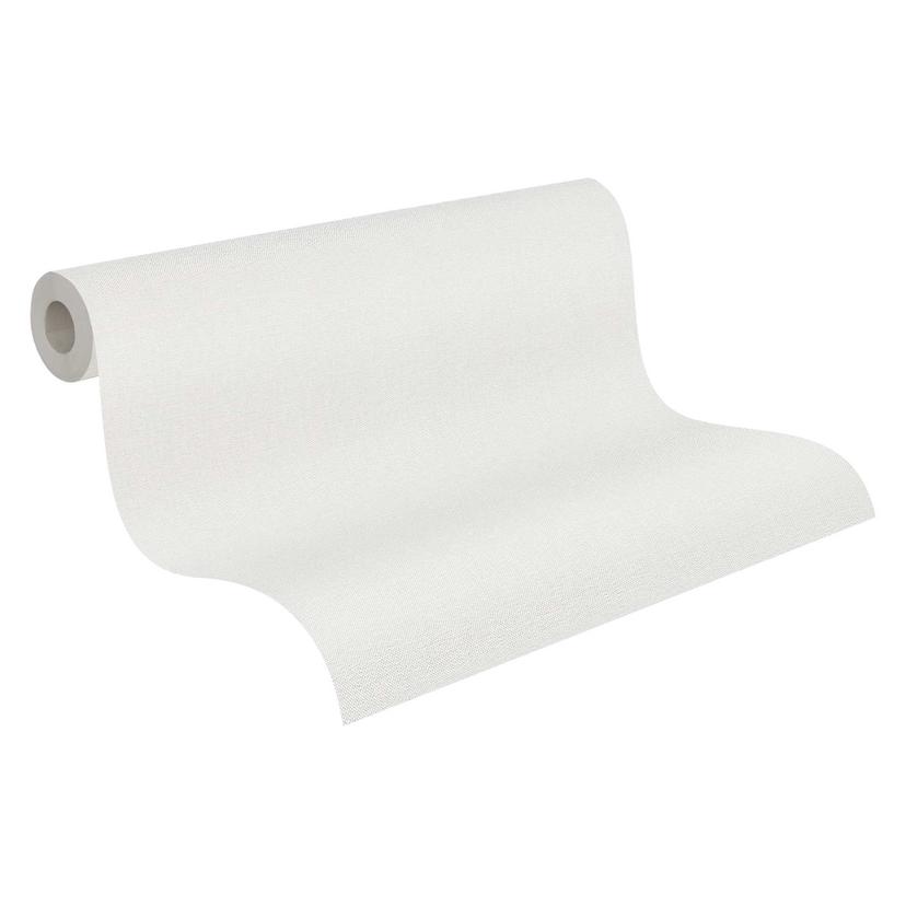 Papel pintado sencillo de textura fina crema - Papel pintado no tejido de aspecto textil ligero