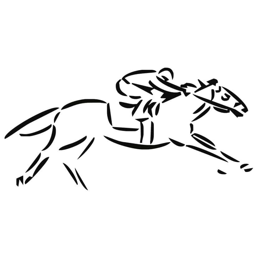 Adesivo murale - Cavaliere veloce