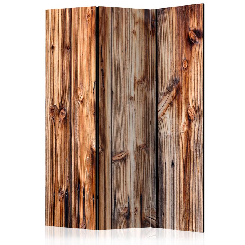 Paravent Séparation de pièce - Chambre en bois, 3 pièces