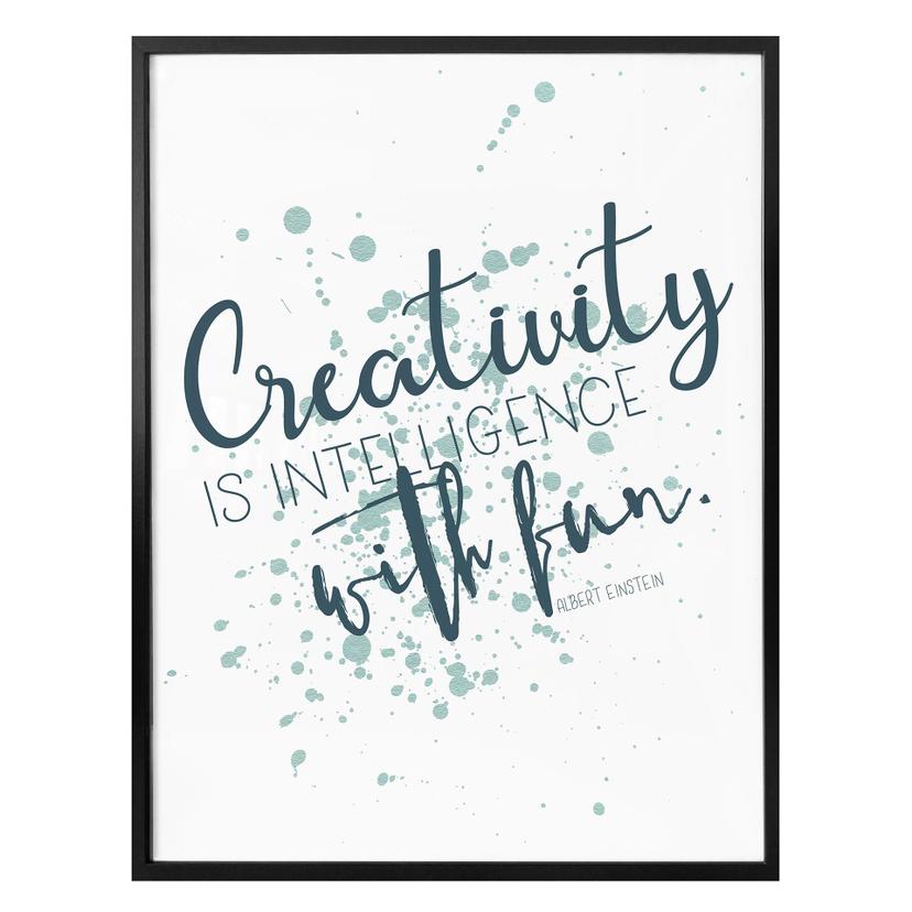 Póster Creatividad es inteligencia con diversión