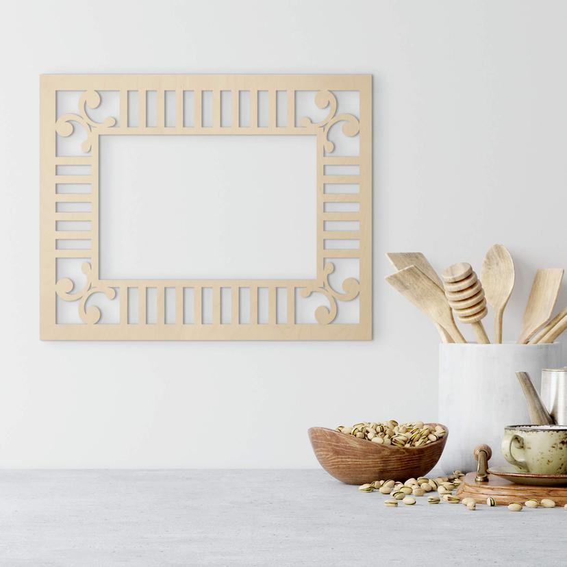 Decoración en madera de álamo - Marco de fotos