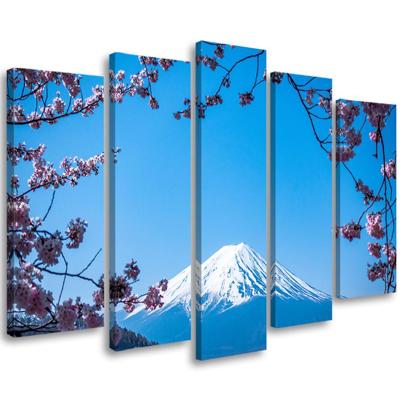 Tableau sur toile 5 parties, Mont Fuji