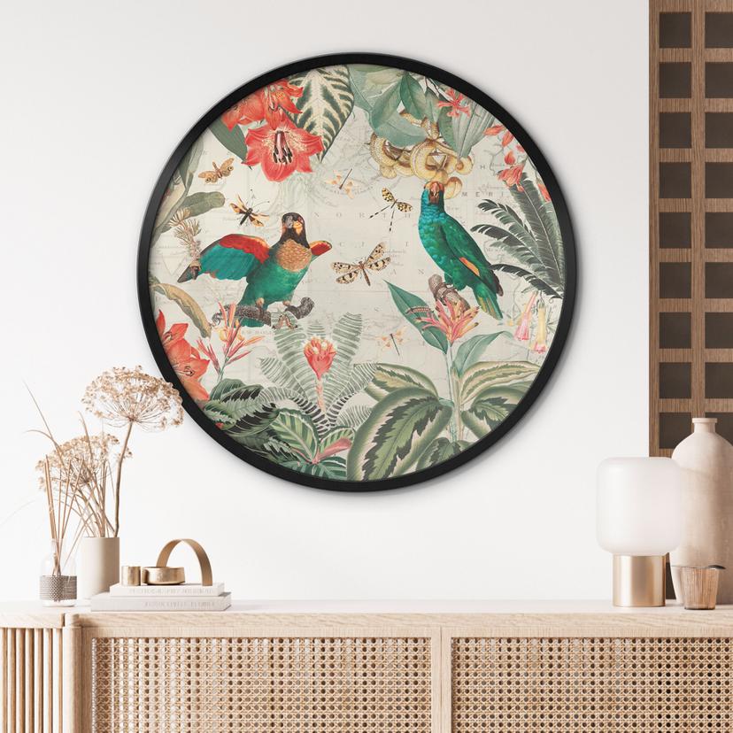 Poster Giungla esotica con pappagalli - UN Designs