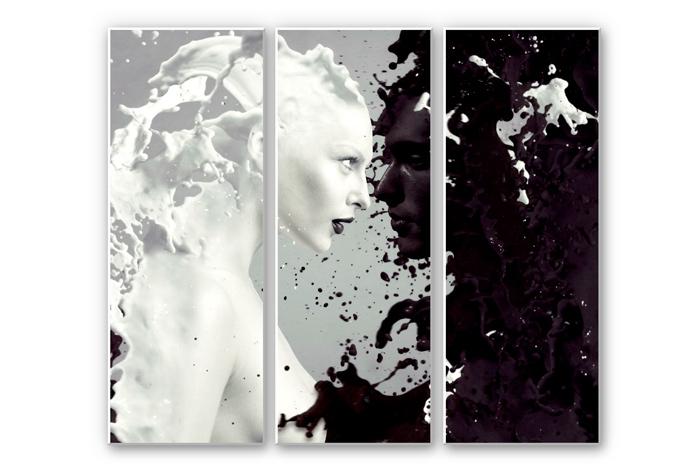 Tableau Forex - Milk & Coffee (tryptique)