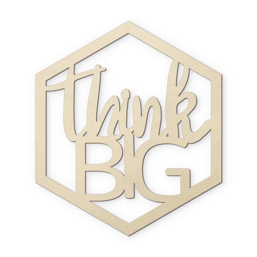 Decoración en madera de álamo - Think Big