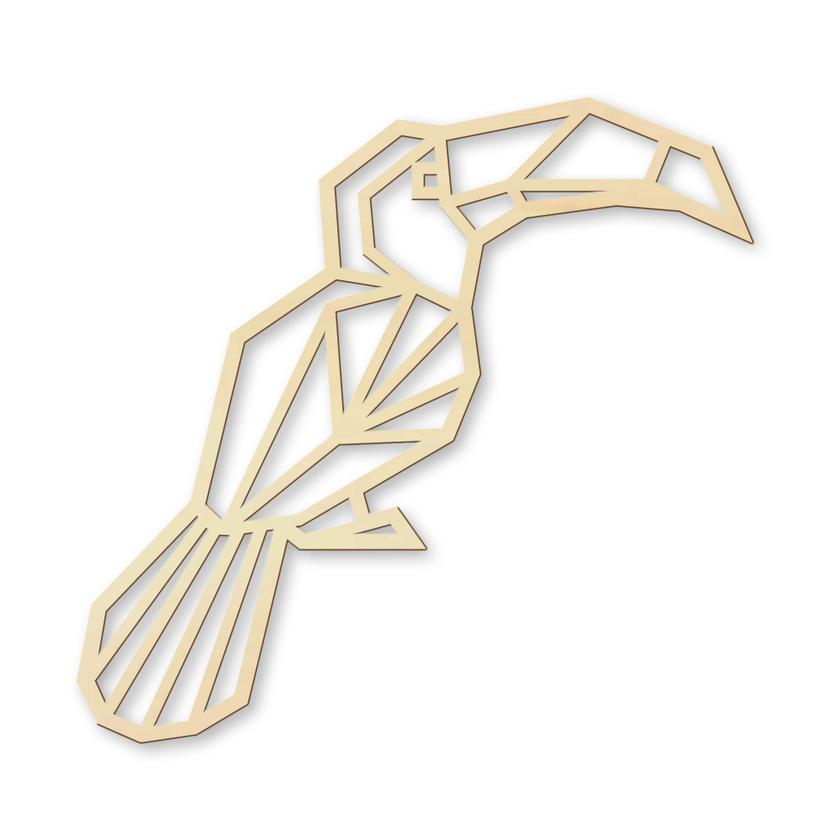 Decoro in legno origami - Tucano