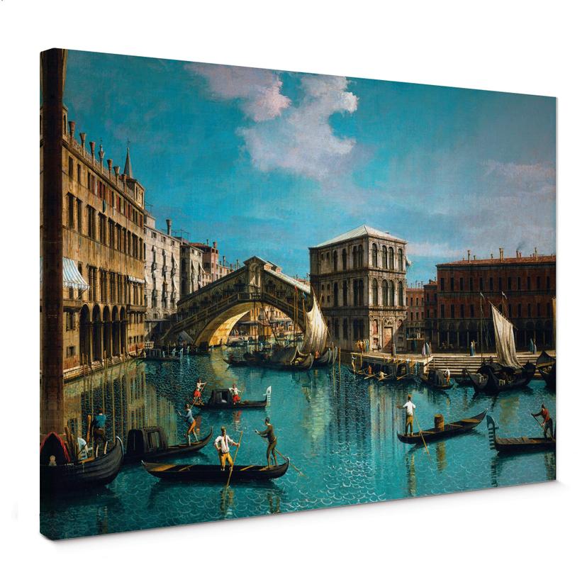 Lienzo Canaletto - El Puente de Rialto en Venecia