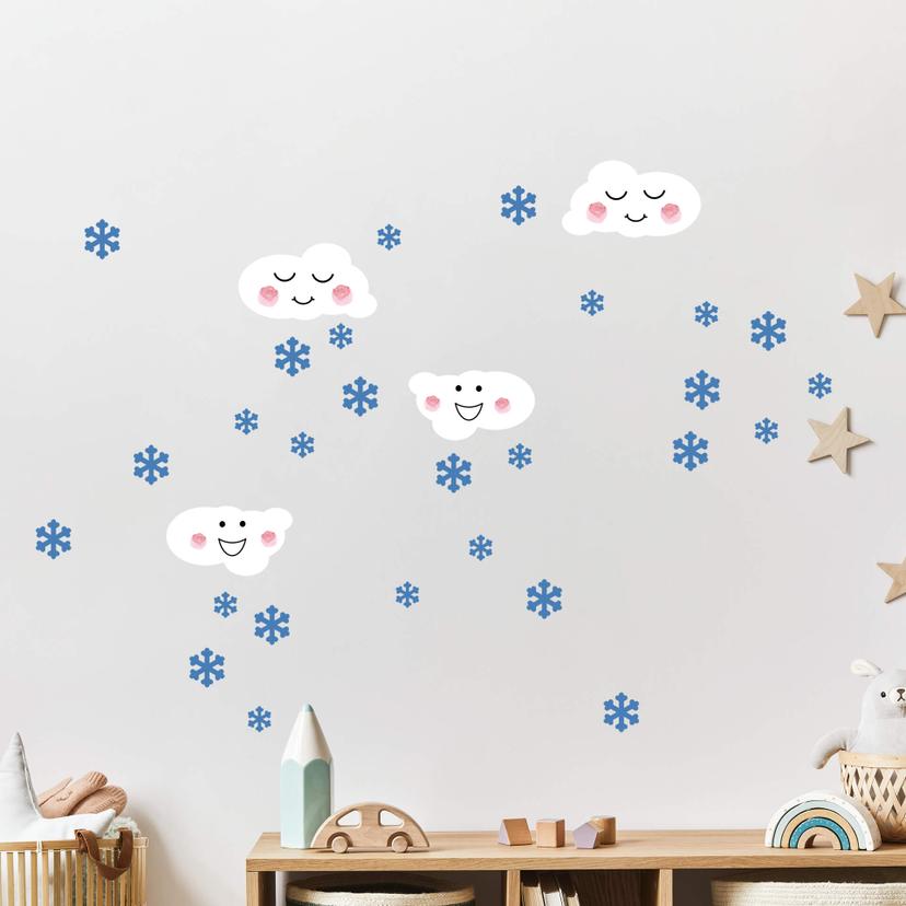 Adesivo murale - Fiocchi di neve