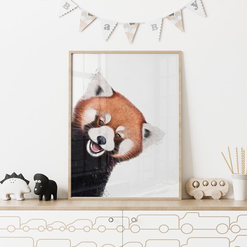 Póster Panda rojo - Korenkova